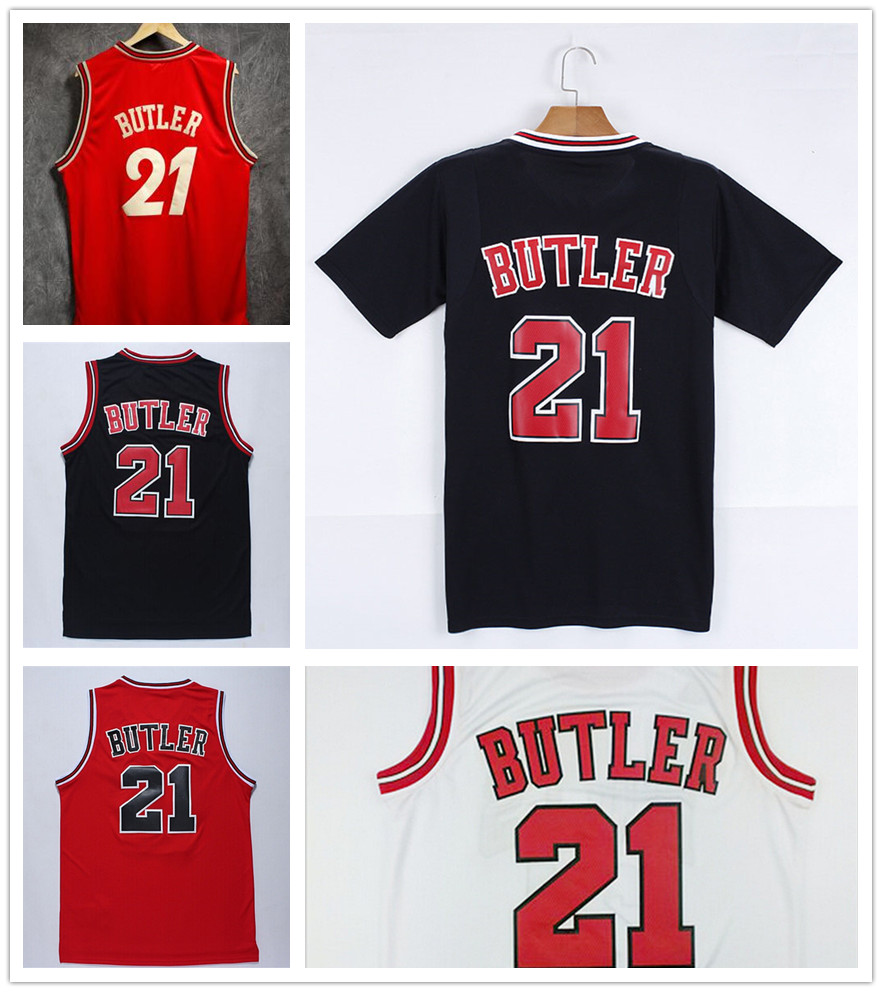 21 지미 버틀러 저지 스티치 레트로 후퇴 농구 유니폼 검은 색, 빨간색, 흰색 스코티 피펜 저지 최고 품질의 크기 S-XXL/21 Jimmy Butler jersey stitched Retro throwback basketball jerseys black re